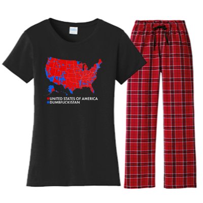 2020 Election Electoral Map Pro Trump Women's Flannel Pajama Set