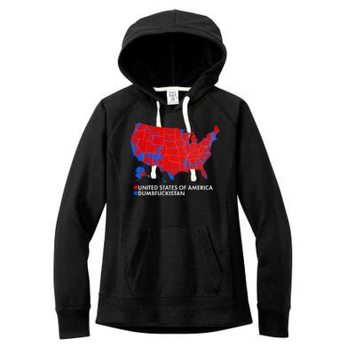 2020 Election Electoral Map Pro Trump Women's Fleece Hoodie