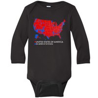 2020 Election Electoral Map Pro Trump Baby Long Sleeve Bodysuit