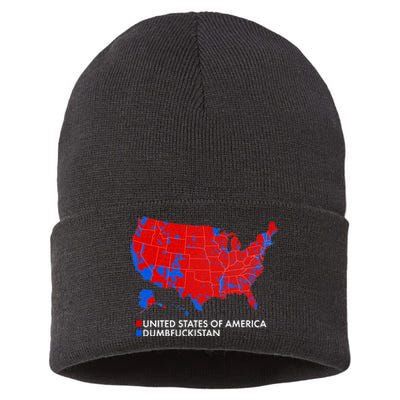 2020 Election Electoral Map Pro Trump Sustainable Knit Beanie