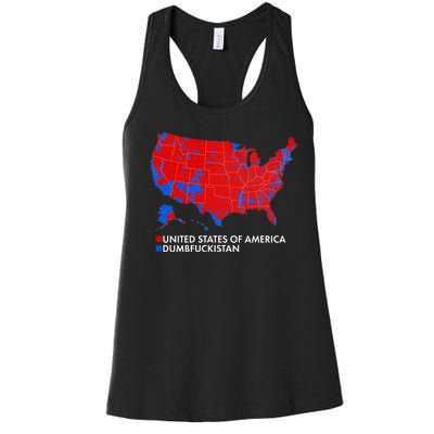 2020 Election Electoral Map Pro Trump Women's Racerback Tank