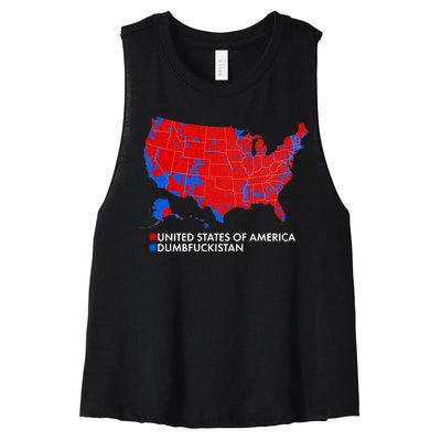 2020 Election Electoral Map Pro Trump Women's Racerback Cropped Tank