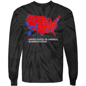 2020 Election Electoral Map Pro Trump Tie-Dye Long Sleeve Shirt