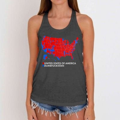 2020 Election Electoral Map Pro Trump Women's Knotted Racerback Tank