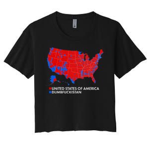 2020 Election Electoral Map Pro Trump Women's Crop Top Tee