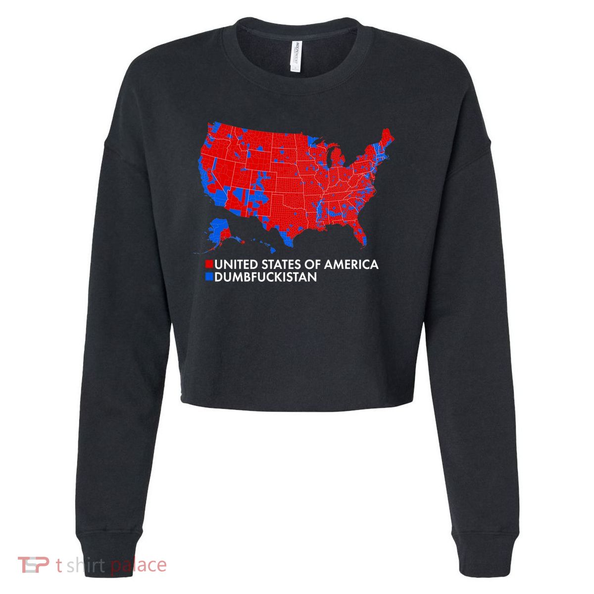 2020 Election Electoral Map Pro Trump Cropped Pullover Crew