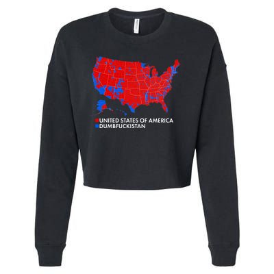 2020 Election Electoral Map Pro Trump Cropped Pullover Crew