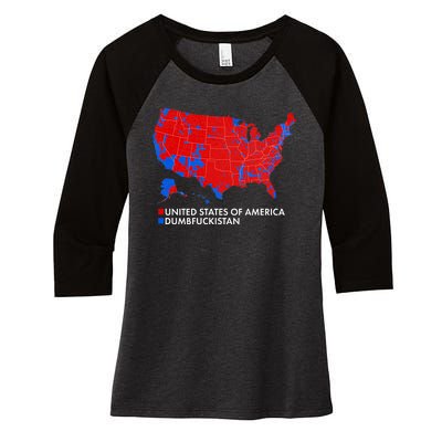 2020 Election Electoral Map Pro Trump Women's Tri-Blend 3/4-Sleeve Raglan Shirt