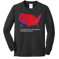 2020 Election Electoral Map Pro Trump Kids Long Sleeve Shirt