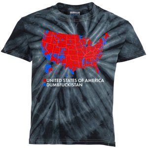 2020 Election Electoral Map Pro Trump Kids Tie-Dye T-Shirt