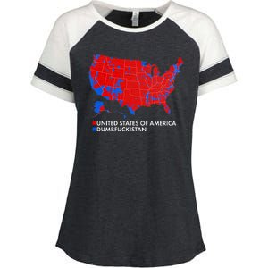 2020 Election Electoral Map Pro Trump Enza Ladies Jersey Colorblock Tee