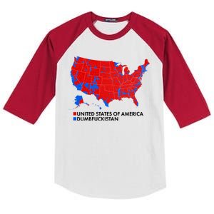 2020 Election Electoral Map Pro Trump Kids Colorblock Raglan Jersey