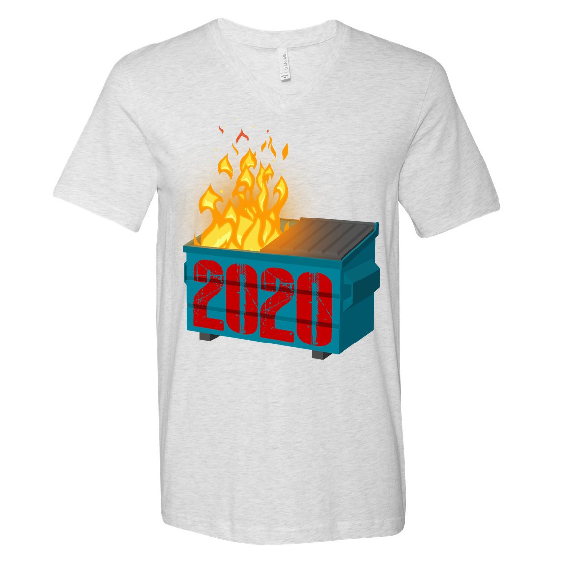 2020 Sucks A Dumpster Fire V-Neck T-Shirt