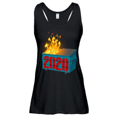 2020 Sucks A Dumpster Fire Ladies Essential Flowy Tank