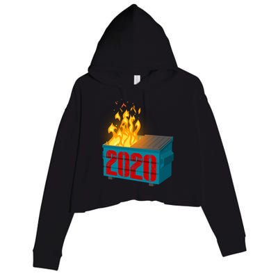 2020 Sucks A Dumpster Fire Crop Fleece Hoodie