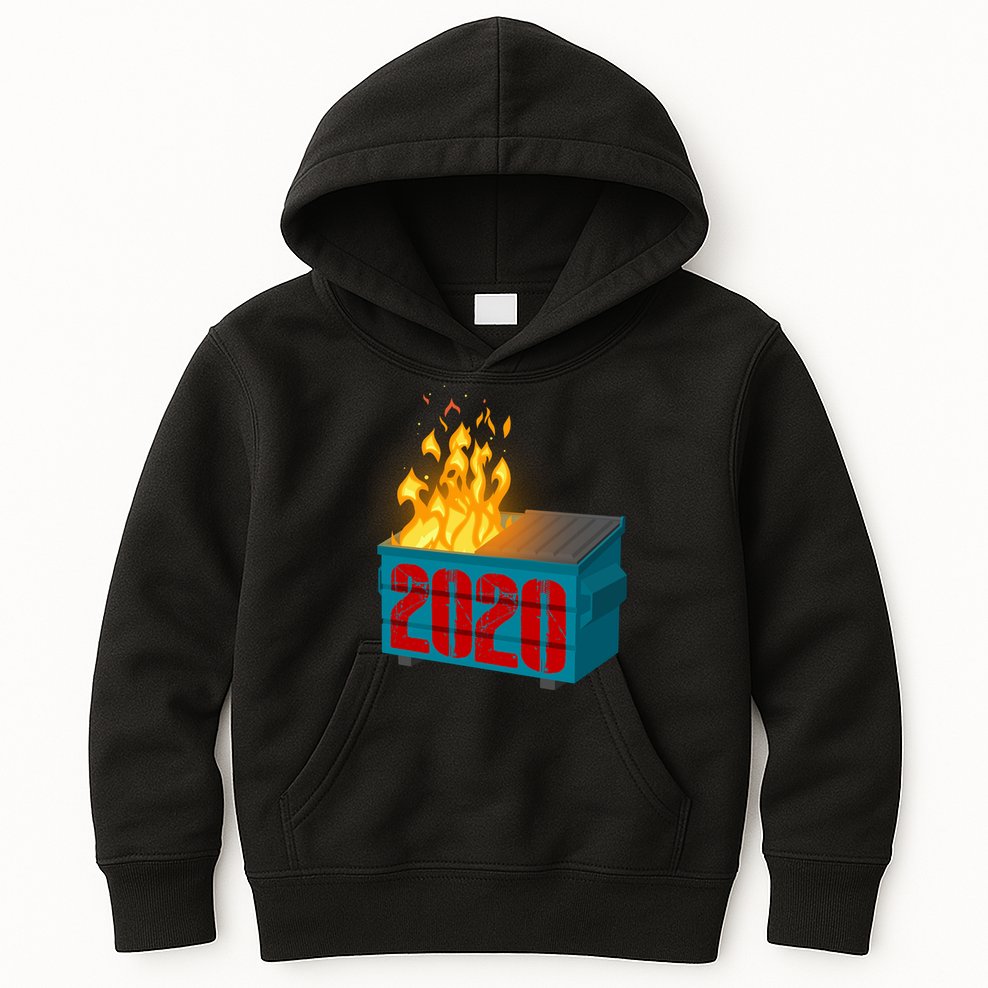 2020 Sucks A Dumpster Fire Kids Hoodie