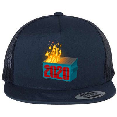 2020 Sucks A Dumpster Fire Flat Bill Trucker Hat