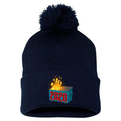 2020 Sucks A Dumpster Fire Pom Pom 12in Knit Beanie