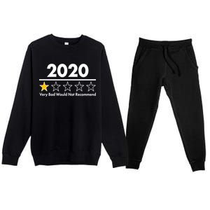 2020 Sucks One Star Rating Very Bad Premium Crewneck Sweatsuit Set