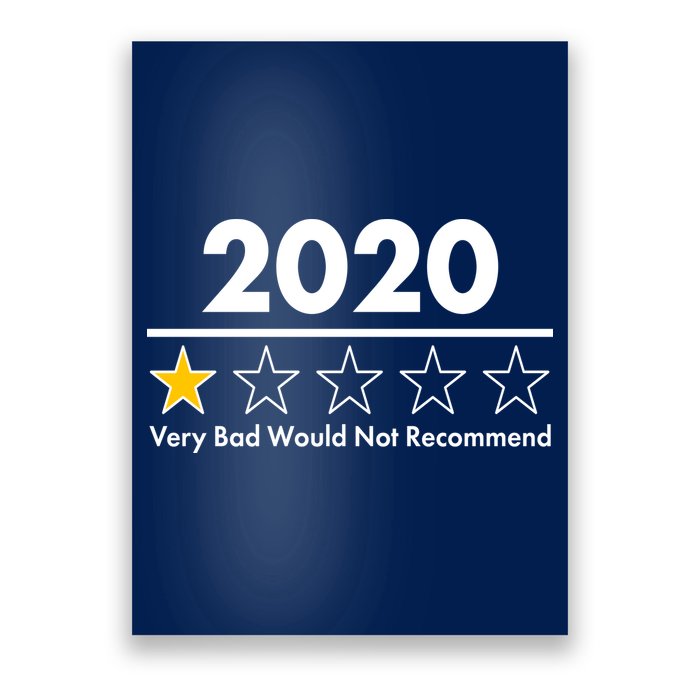2020 Sucks One Star Rating Very Bad Poster
