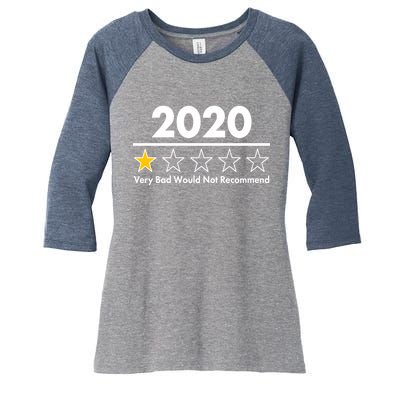 2020 Sucks One Star Rating Very Bad Women's Tri-Blend 3/4-Sleeve Raglan Shirt