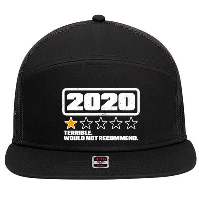 2020 Terrible Would Not Recommend One Star Rating 7 Panel Mesh Trucker Snapback Hat