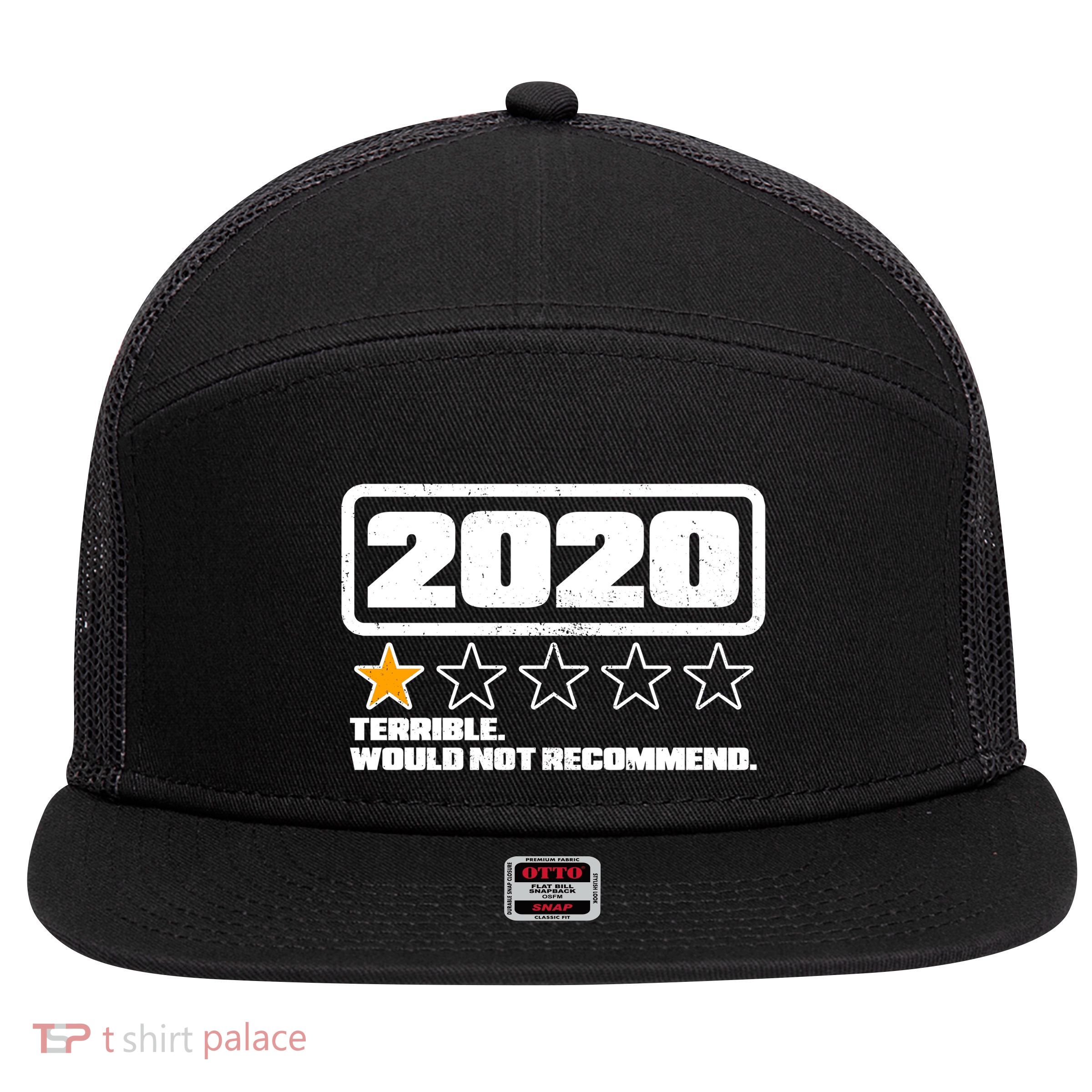 2020 Terrible Would Not Recommend One Star Rating 7 Panel Mesh Trucker Snapback Hat