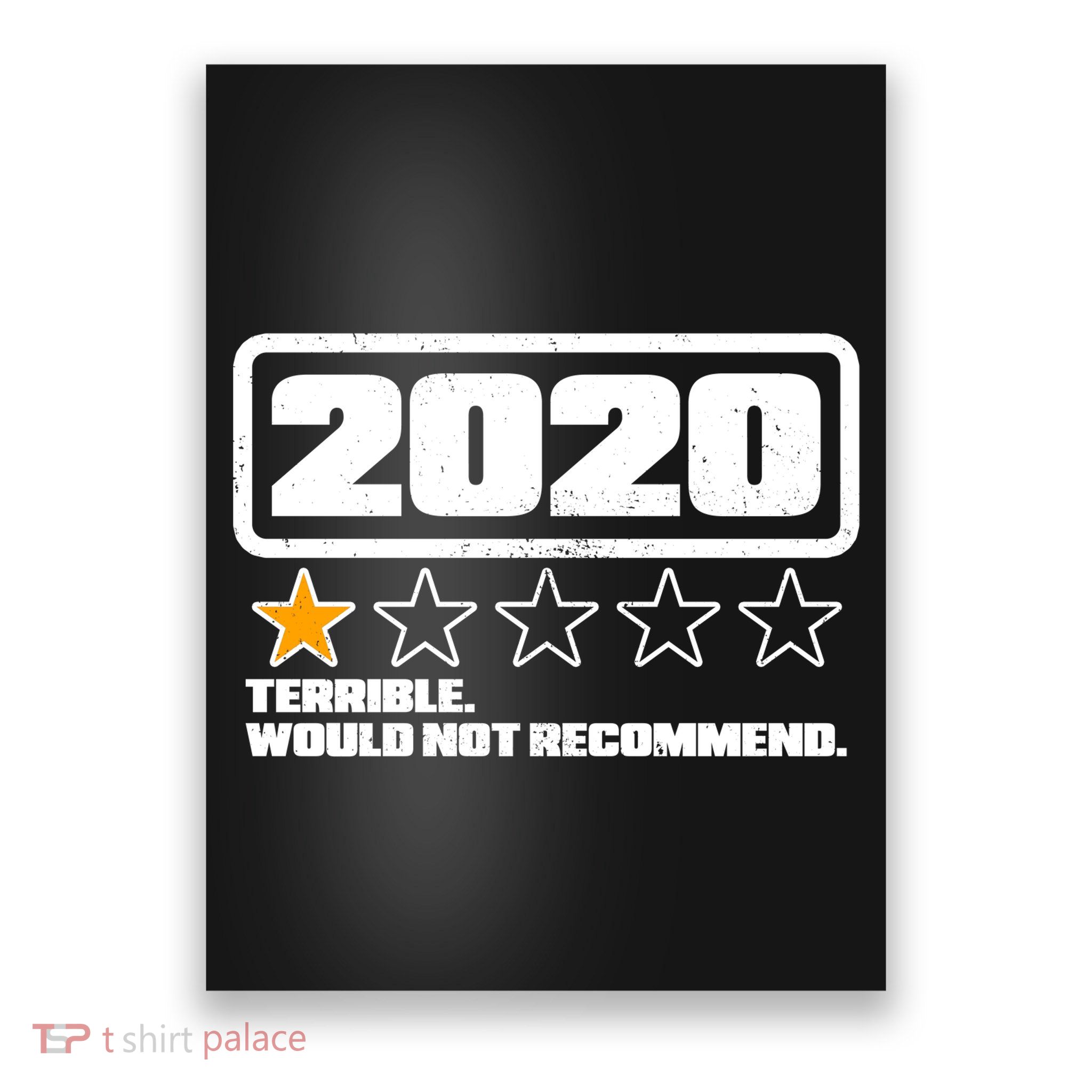 2020 Terrible Would Not Recommend One Star Rating Poster