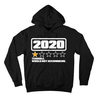 2020 Terrible Would Not Recommend One Star Rating Tall Hoodie