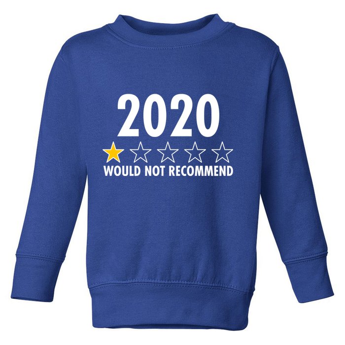 2020 Would Not Recommend One Star Review Toddler Sweatshirt