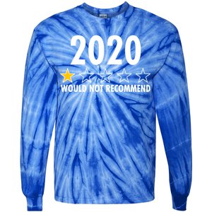 2020 Would Not Recommend One Star Review Tie-Dye Long Sleeve Shirt