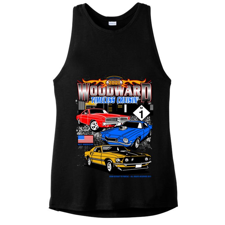 2021 Woodward Timeless Muscle Ladies PosiCharge Tri-Blend Wicking Tank