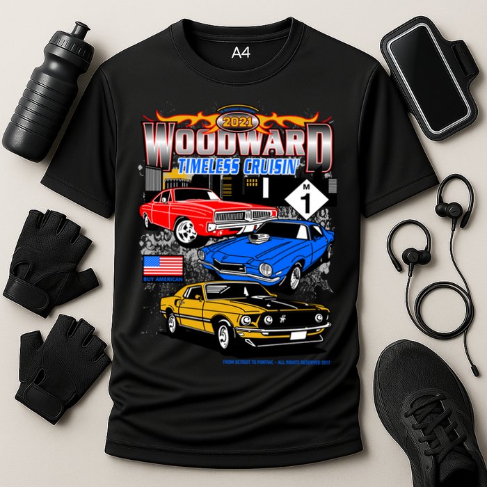 2021 Woodward Timeless Muscle Cooling Performance Crew T-Shirt