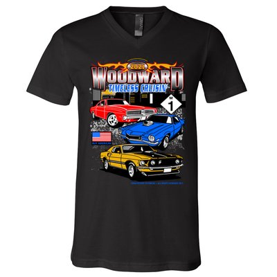 2021 Woodward Timeless Muscle V-Neck T-Shirt