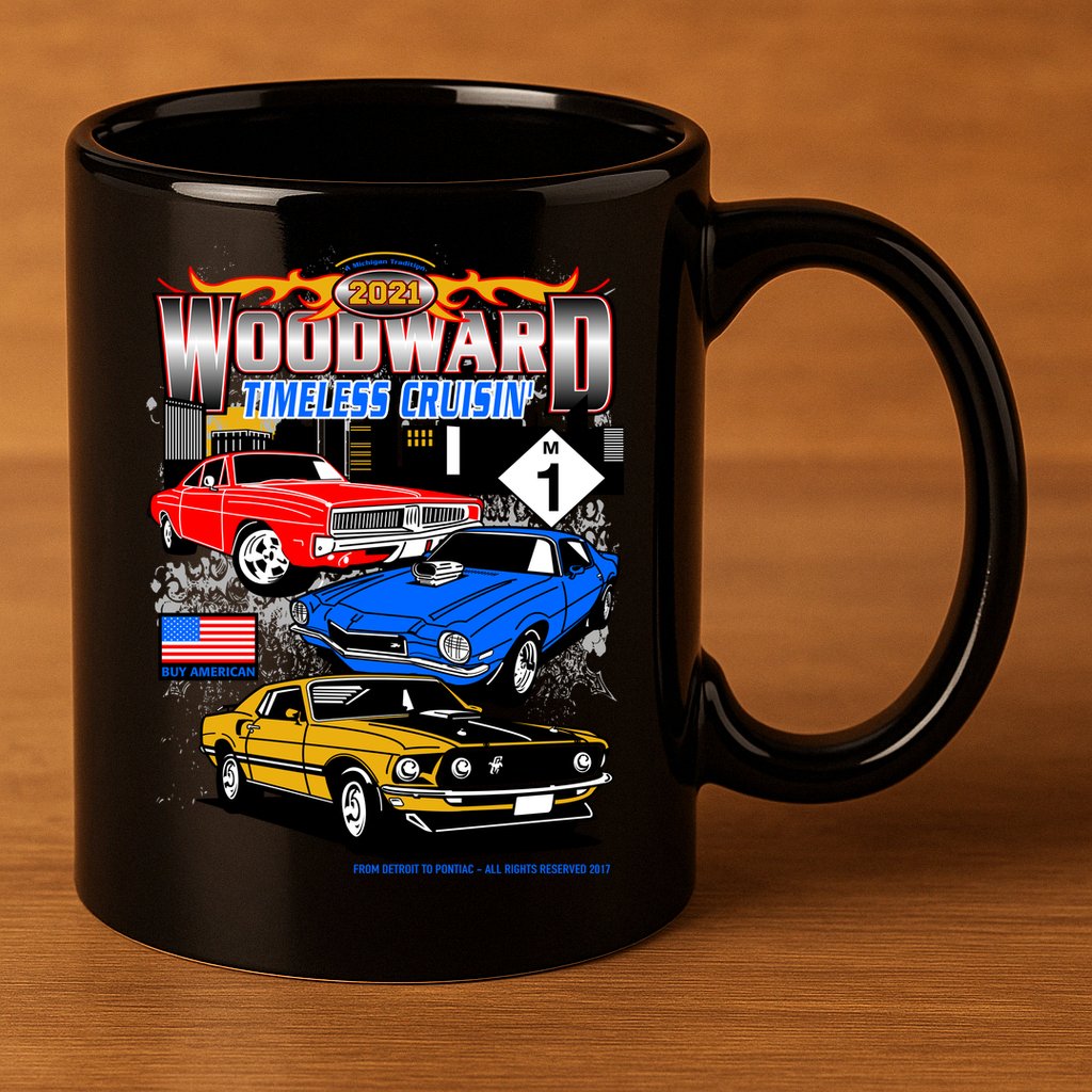 2021 Woodward Timeless Muscle 11oz C Handle Ceramic Mug