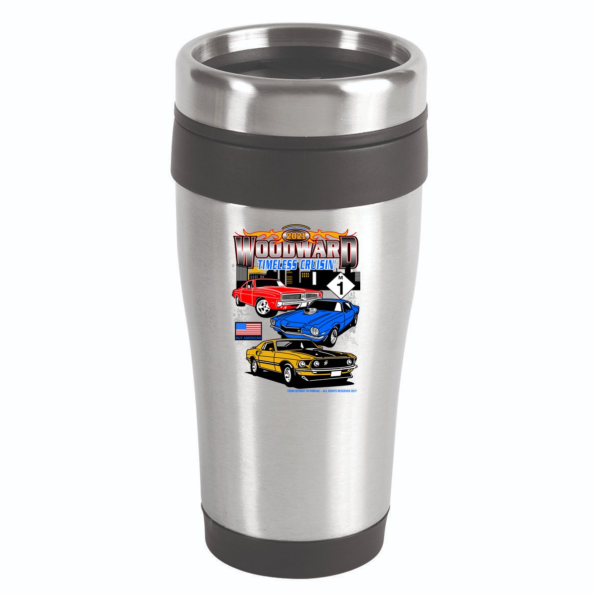 2021 Woodward Timeless Muscle 16oz Travel Tumbler