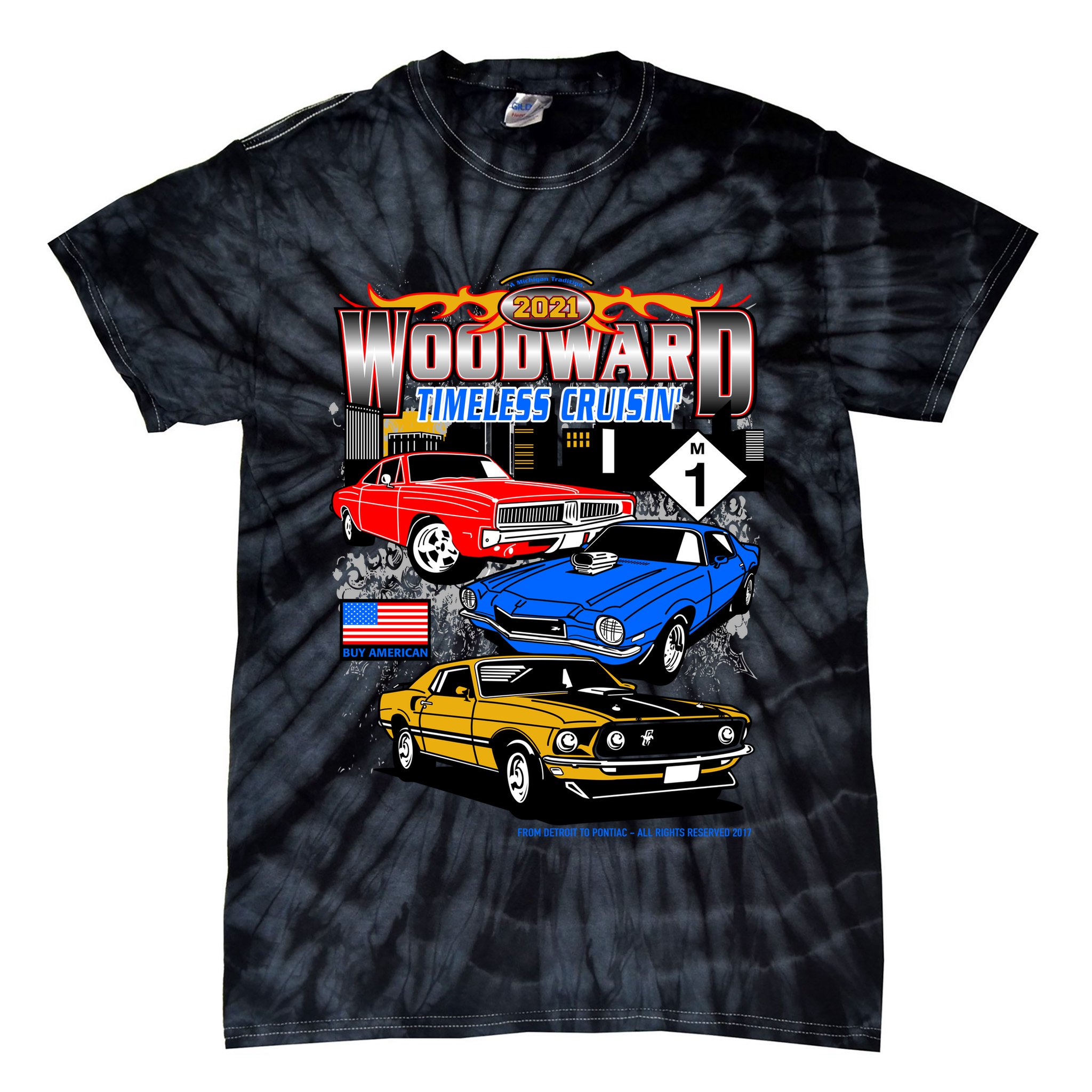 2021 Woodward Timeless Muscle Tie-Dye T-Shirt
