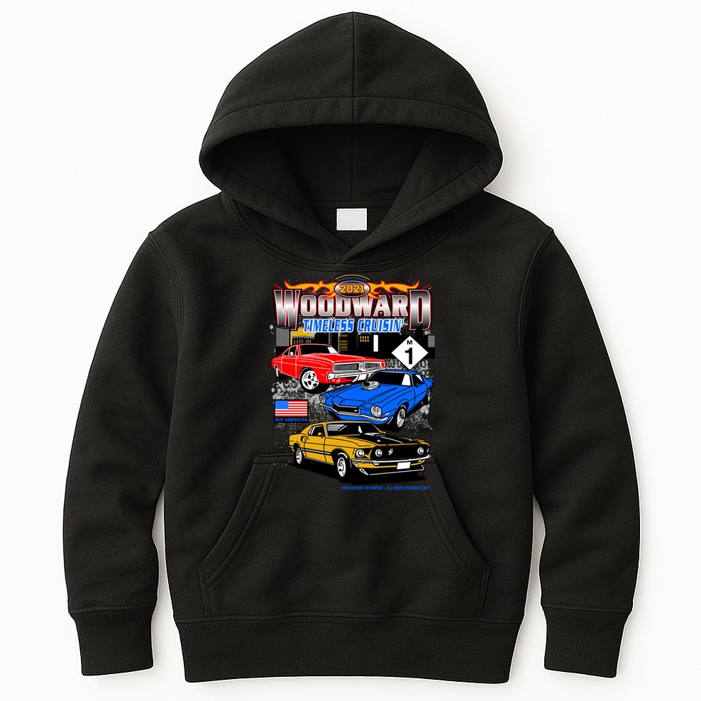 2021 Woodward Timeless Muscle Kids Hoodie