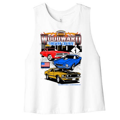 2021 Woodward Timeless Muscle Women's Racerback Cropped Tank