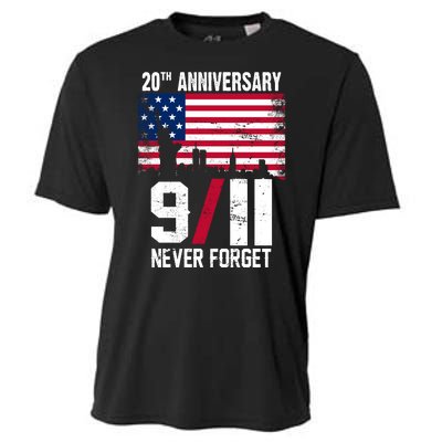 20th Anniversary Never Forget 9/11 September 11th Cooling Performance Crew T-Shirt