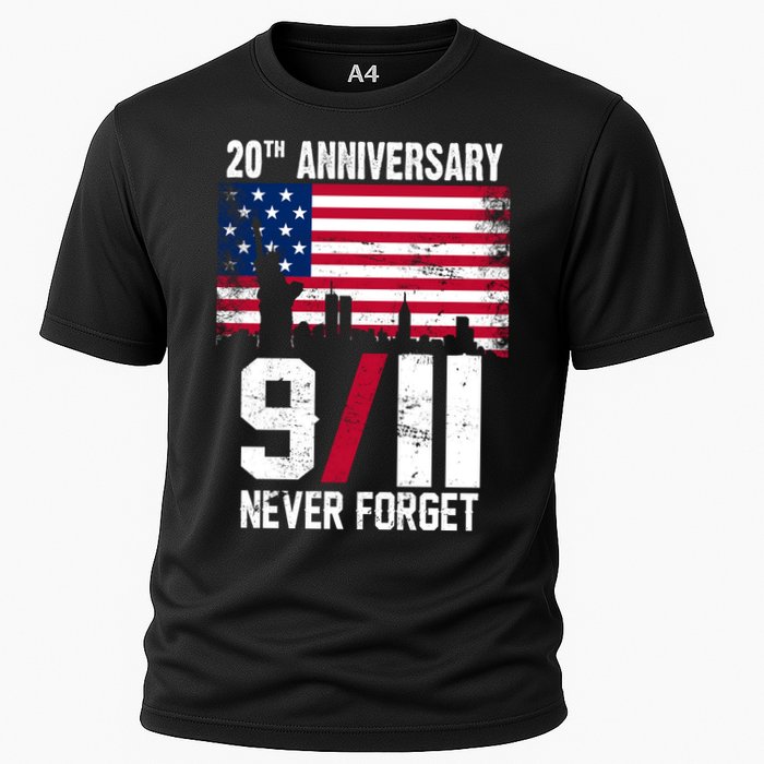 20th Anniversary Never Forget 9/11 September 11th Cooling Performance Crew T-Shirt