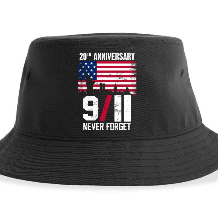 20th Anniversary Never Forget 9/11 September 11th Sustainable Bucket Hat