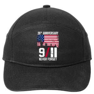 20th Anniversary Never Forget 9/11 September 11th 7-Panel Snapback Hat