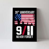 20th Anniversary Never Forget 9/11 September 11th Canvas