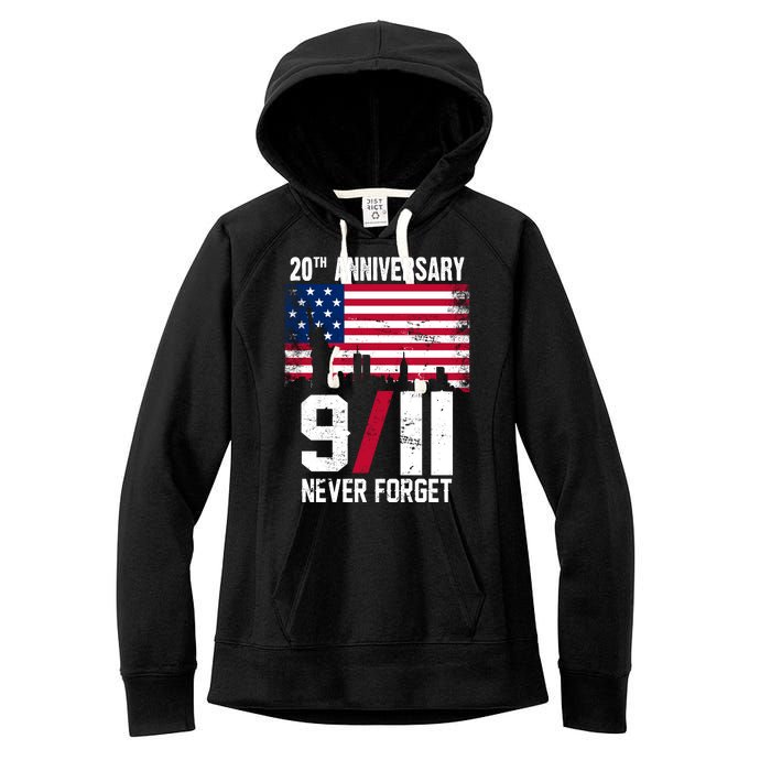 20th Anniversary Never Forget 9/11 September 11th Women's Fleece Hoodie