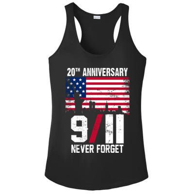20th Anniversary Never Forget 9/11 September 11th Ladies PosiCharge Competitor Racerback Tank