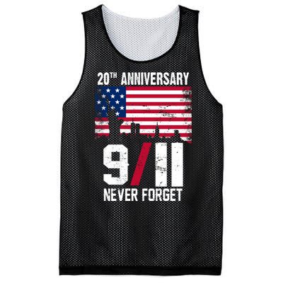 20th Anniversary Never Forget 9/11 September 11th Mesh Reversible Basketball Jersey Tank