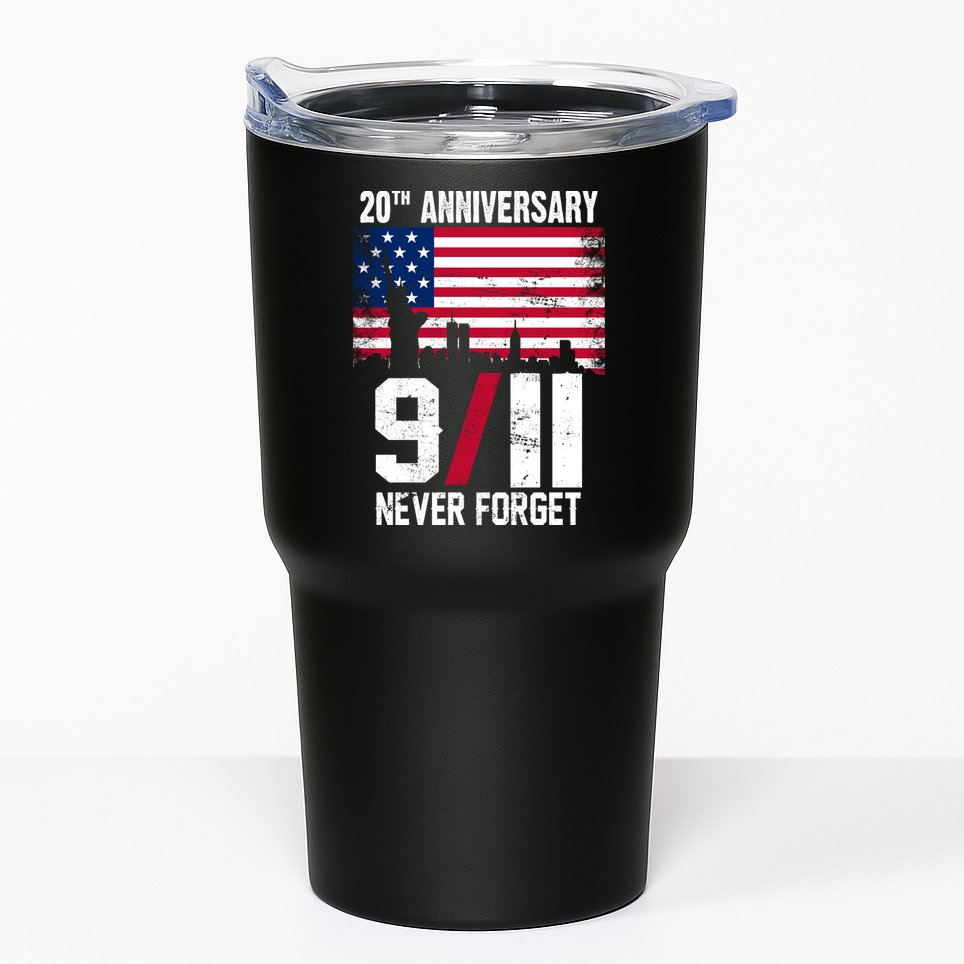 20th Anniversary Never Forget 9/11 September 11th Tumbler