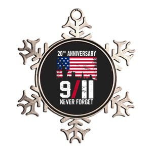 20th Anniversary Never Forget 9/11 September 11th Metallic Star Ornament