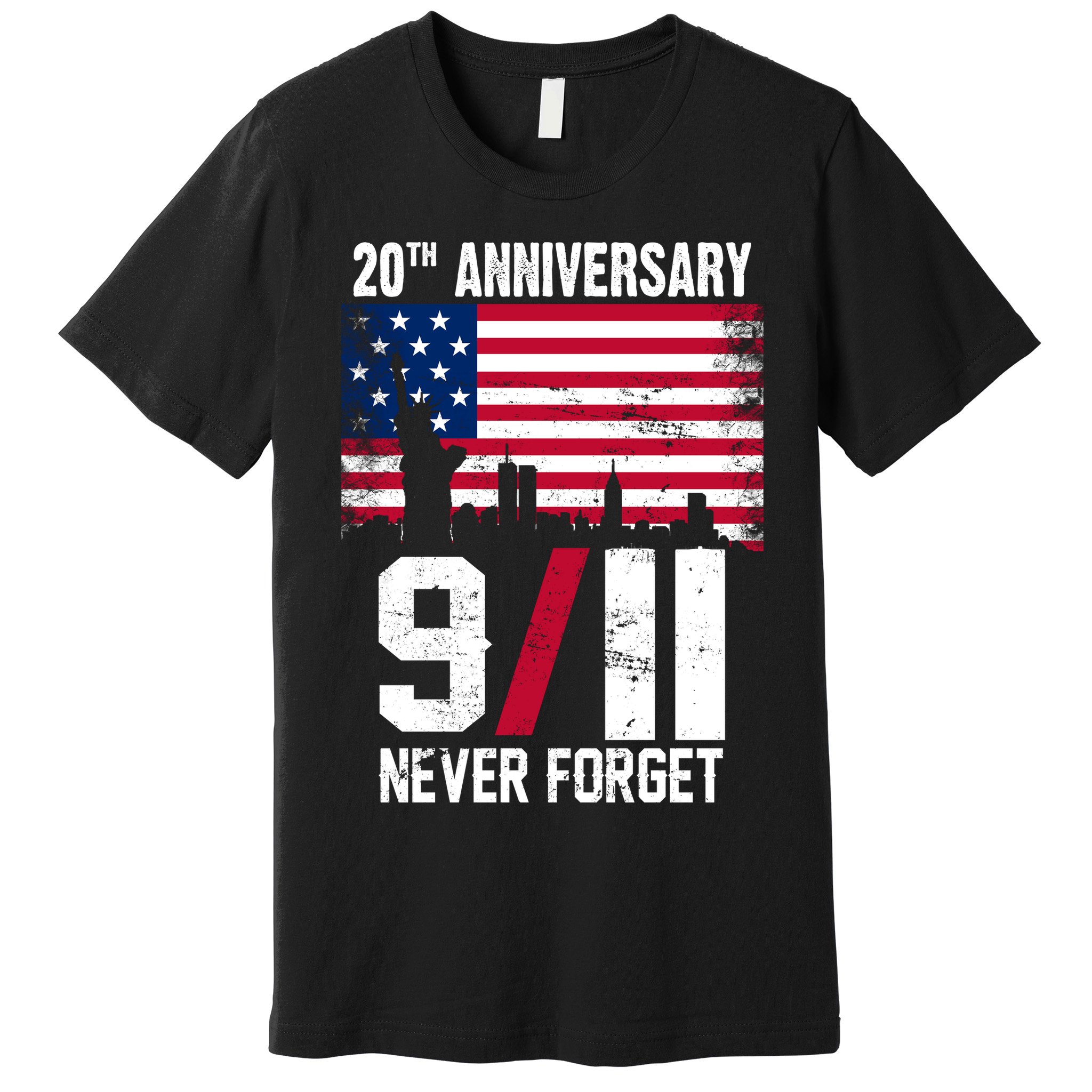 20th Anniversary Never Forget 9/11 September 11th Premium T-Shirt